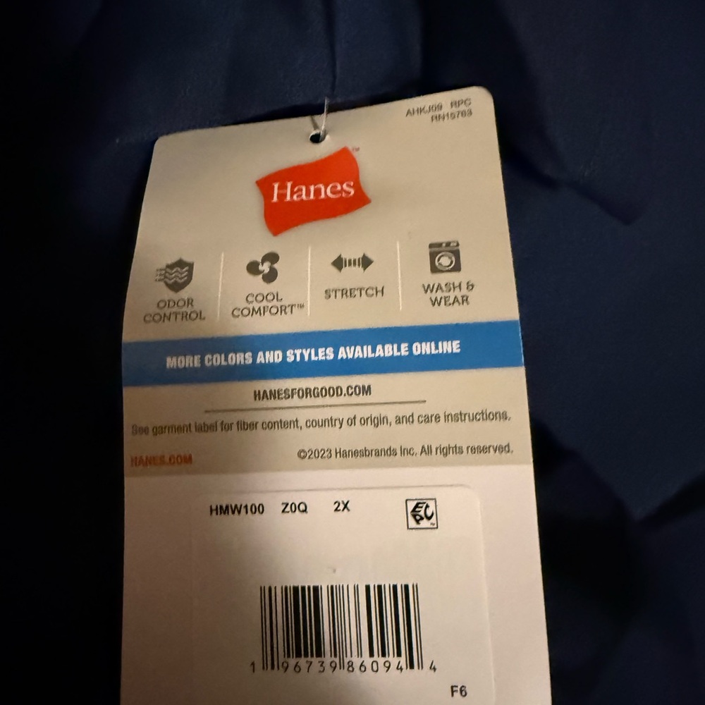 Hanes Men's Comort Plus Navy Blue Scrub Set - Picture 7 of 8